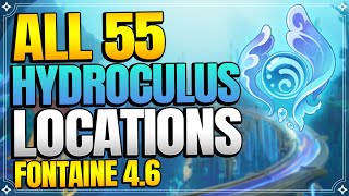 All 55 Hydroculus Locations in Fontaine 46  In Depth Follow Along Route 【Genshin Impact】 [upl. by Mloclam830]