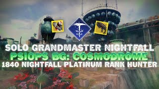 Solo Grandmaster Nightfall PsiOps Battleground Cosmodrome Destiny 2 Hunter Stasis [upl. by Ivo]