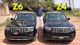 Scorpio N Z6 VS Z4 🔥Comparison  Just Rs 1 lakh Difference 😨👌🏻 [upl. by Arammat]