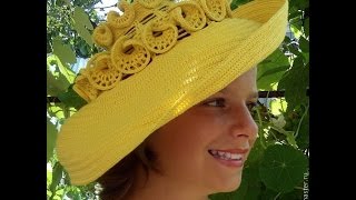 Вязаные шляпы для леди Креативные Beautiful crochet hats for lady [upl. by Arahsak]