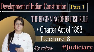 Charter Act of 1853  Constitutional Law  Beginning of British Rule  Modern History  by safiya [upl. by Hgielhsa]