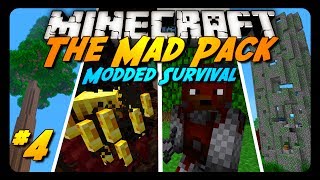 Minecraft Mad Pack Ep 4  DEADLY SILVERFISH Modded Survival [upl. by Reace]