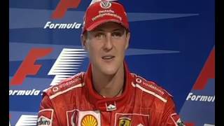 F1 Malaysian GP Sepang 2002 Press Conference with Montoya amp Schumacher [upl. by Ahsimac386]