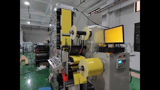 How to use Flexo printing machine for printing and die cutting Tag label etiqueta [upl. by Noet]