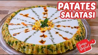 Yoğurtlu Patates Salatası Tarifi  Muhteşem Bir Patates Salatası Kolay Tarifler [upl. by Asnerek]