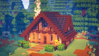 Minecraft  How to Build a Survival Wooden Cabin [upl. by Ahseirej183]