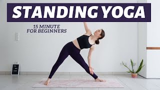 15 min Standing Yoga For Beginners  Back To Basics [upl. by Hugon]