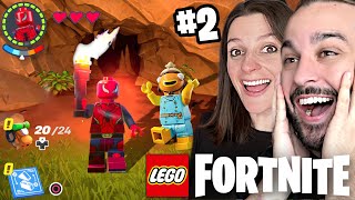 LEGO FORTNITE  ON A TROUVÉ UNE GROTTE ET DU BOIS NOUEUX [upl. by Christel]