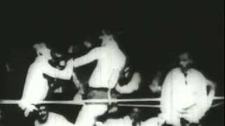 Boxing match in 1894 Corbett vs Courtney on Kinetograph [upl. by Yeleak]