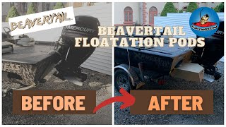 Beavertail Aluminum Boat Floatation Pods Weldon Before and After [upl. by Finley]