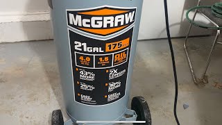 McGraw 21 gallon oil free air Compressor [upl. by Rachael]