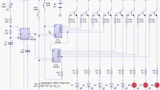 8 LEDs running light adapted after Velleman MK107 [upl. by Cerracchio600]