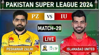 PSL LIVE  PESHAWAR ZALMI vs ISLAMABAD UNITED MATCH 20 LIVE COMMENTARY  PZ vs IU LIVE  PZ 13 OV [upl. by Fleeta]