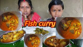 Eating rice  Fish curry recipe  Potala aloo fry  masala machha tarakari  machha jhol in odia [upl. by Lowe139]