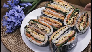 접는 김밥 튼튼하게 만들기Folded Kimbap [upl. by Clarie]