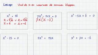 Oplossen vergelijkingen 2term en 3term [upl. by Odnalro]