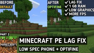 How To Reduce Lag In Minecraft PE  Optifine For MCPE  Smooth Gameplay and Lag Fix [upl. by Aikyn]