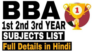 BBA Syllabus for 1st 2nd and 3rd Year  BBA Course details in hindi  Sunil Adhikari [upl. by Yelir]