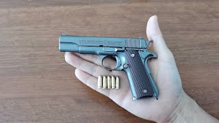 Miniature Colt M1911 in 12 Scale Unboxing 2022  Mini Shell Ejection Pistol Keychain [upl. by Vyse]