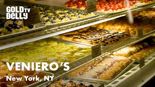 Watch How Venieros Italian Pastry Shops Cannolis Cheesecakes and More Are Made [upl. by Parhe]