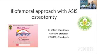 Iliofemoral approach with ASIS Osteotomty  Dr Uttam Saini [upl. by Tiebold]