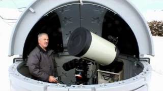 André Vaillancourt operating a Celestron C14 in his SkyShed POD  SkyShed [upl. by Naghem437]