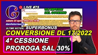 🔴 SUPERBONUS 110 ultime notizie  4° cessione e proroga SAL 30 unifamiliari 75 [upl. by Hanford]