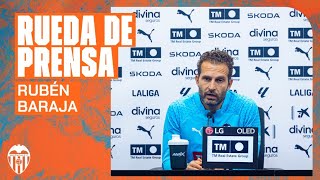 RUEDA DE PRENSA DE RUBÉN BARAJA PREVIA AL AROSA SC  VALENCIA CF [upl. by Nilla]