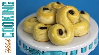 How to Make Lussekatter  Swedish Saffron Buns  Hilah Cooking [upl. by Ecyarg]