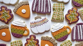 Cozy Fall Decorated Cookies  Satisfying Cookie Decorating [upl. by Ulu]