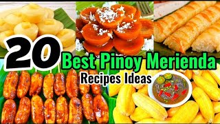 Top 20 Pinoy Merienda Filipino Best Everyday Snack Recipes Ideas [upl. by Noirad954]