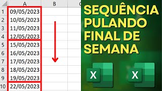 Preenchimento Automático no Excel para Dias da Semana  Sequência Sem Final de Semana [upl. by Nowed]