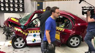 Crash Test Chevrolet Aveo Latin NCAP  Autoblog Uruguay [upl. by Pillow]