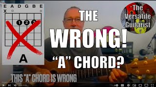 Playing the WRONG quotAquot Chord  Easy GUITAR LESSON for beginners [upl. by Shargel]