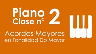 Acordes Mayores en Tonalidad Do Mayor  Piano Clase 2 [upl. by Stalder784]