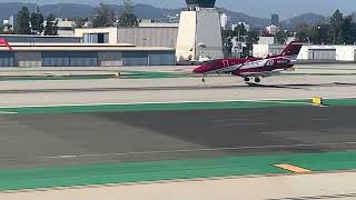 Airsmart Pilatus PC24 landing at Santa Monica Airport [upl. by Dranyar]