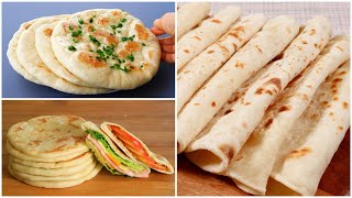 3 Easy and Delicious Flatbread Recipes Without Oven and Eggless Save The Ones You Like [upl. by Nnaillij]