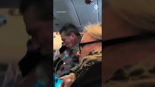 Turbulence shakes plane en route from Stockholm to Miami [upl. by Ivz]