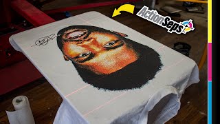 ActionSeps™  How to Screen Print 6 Color Simulated Process on White Shirts  Anatol Titan Automatic [upl. by Hollis717]