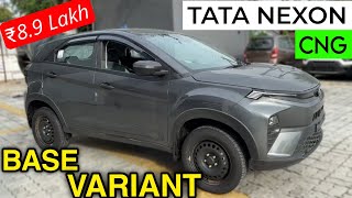 Tata Nexon CNG  BASE MODEL  ₹89 Lakh  Nexon Cng Review  Nexon Cng In Showroom  Maruti Brezza [upl. by Sisi]