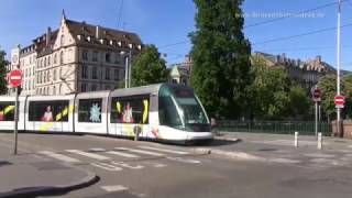 Tram Strasbourg Frankreich nach Kehl Deutschland [upl. by Mortimer]