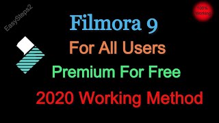 How to Get Filmora 9 free for life time  No watermark 2020  EasySteps2 [upl. by Ahsoyem]