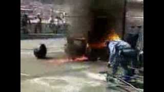 F1 Pit Stop Fire Accident  1994 German GP Jos Verstappen [upl. by Col969]