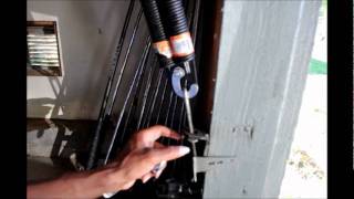 How to change the side spring on the garage door [upl. by Euphemia]