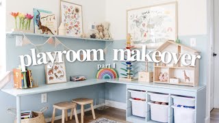 DIY PLAYROOM MAKEOVER 2023  Part 1 DIY Desk Hack  Toy Storage [upl. by Celisse]