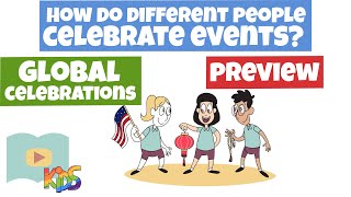 How do Different People Celebrate Events  History For Kids  Lesson Preview [upl. by Kataway22]