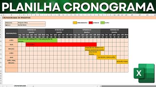 Planilha de Cronograma de Projetos no Excel  Baixar Grátis  Como Fazer Passo a Passo [upl. by Thom519]