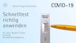 COVID19 ROCHE®AntigenSchnelltest richtig anwenden [upl. by Peyton]