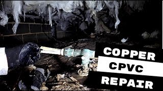 Water Service Copper Pipe To CPVC Pipe Repair [upl. by Caraviello]