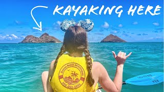 Kayaking to the Mokulua Islands from Lanikai Beach  Eating at Adelas Country Eatery [upl. by Namrac]